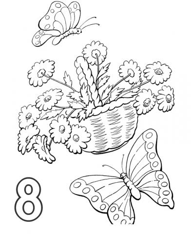 Картинка 8 марта Раскраска Картинка 8 марта