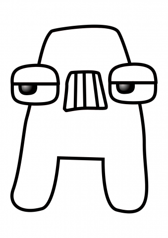 Буква A из алфавита лор Раскраска Буква A из алфавита лор