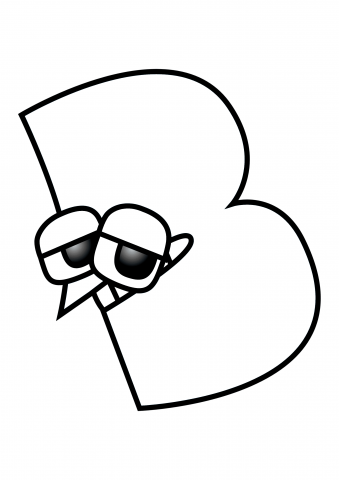 Буква B из алфавита лор Раскраска Буква B из алфавита лор