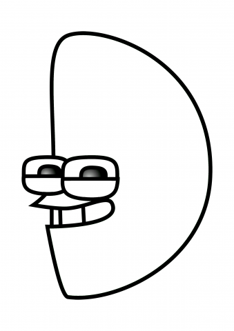 Буква D из алфавита лор Раскраска Буква D из алфавита лор