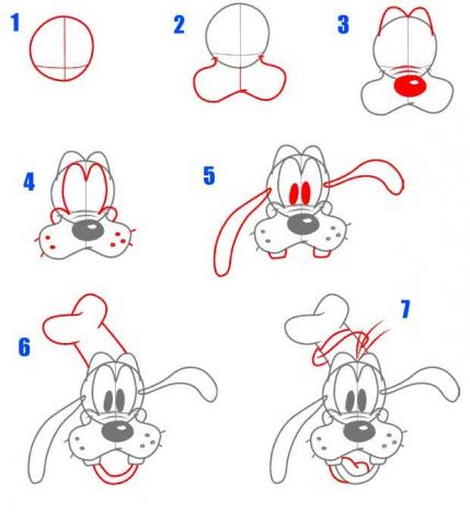 Как нарисовать Гуфи Раскраска Как нарисовать Гуфи